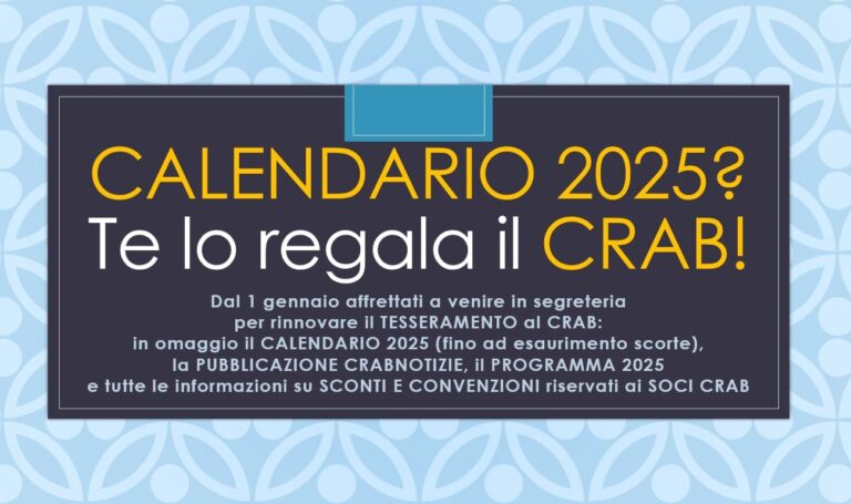 Scopri di più sull'articolo CALENDARIO 2025